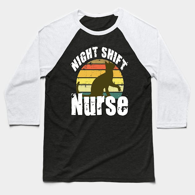 night shift nurse  funny nurse Baseball T-Shirt by Darwish